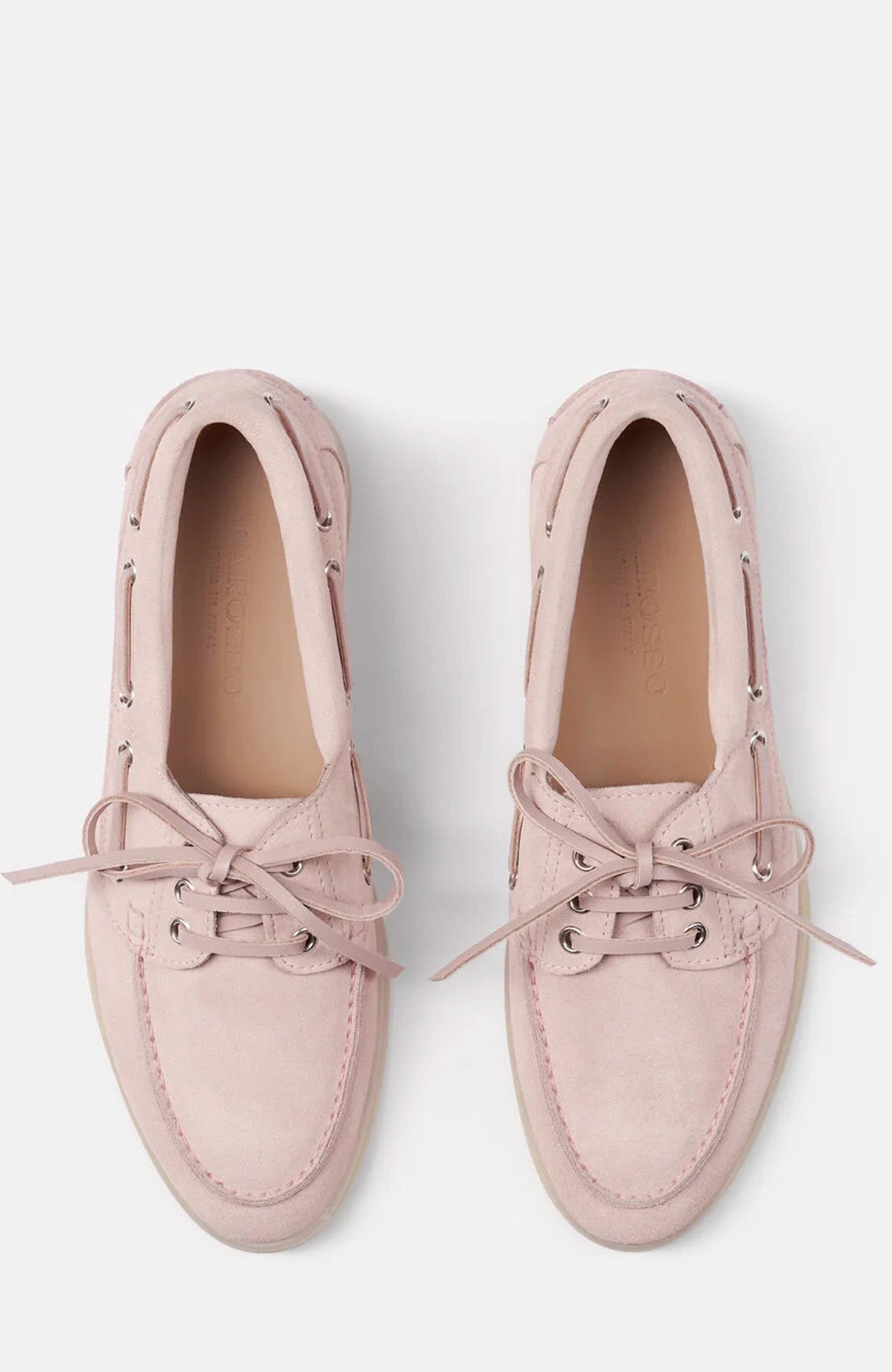 Lia Boat Shoes, Alternate, color, Pink - Suede
