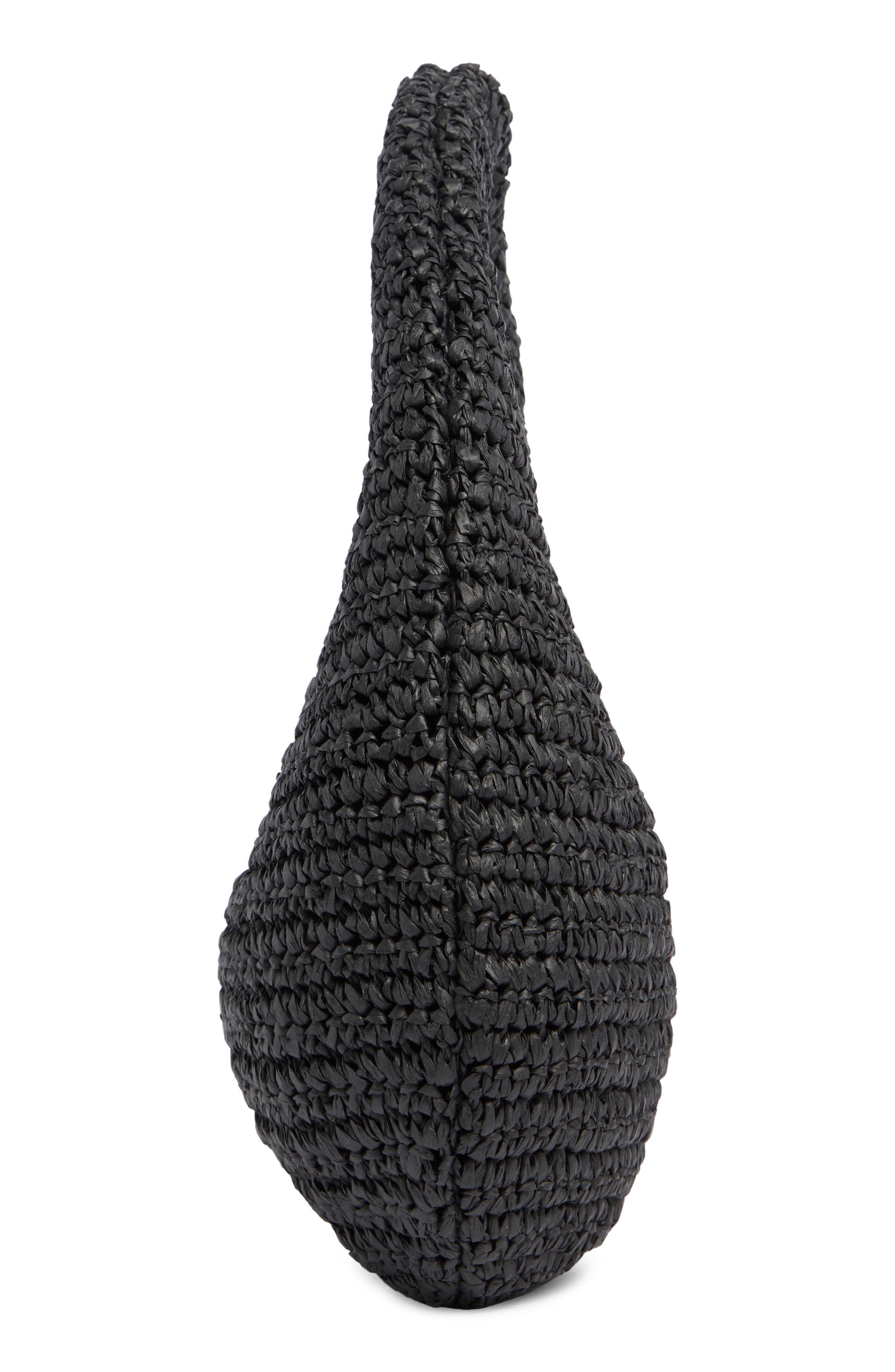 Collection XIIX Slouchy Crochet Hobo Bag, Alternate, color, Black