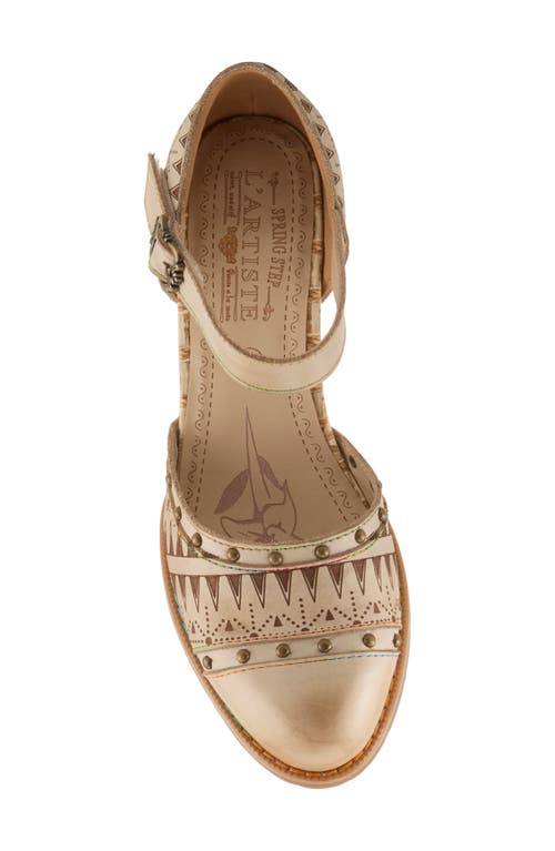 L'artiste By Spring Step Niobella Ankle Strap Pump In Beige