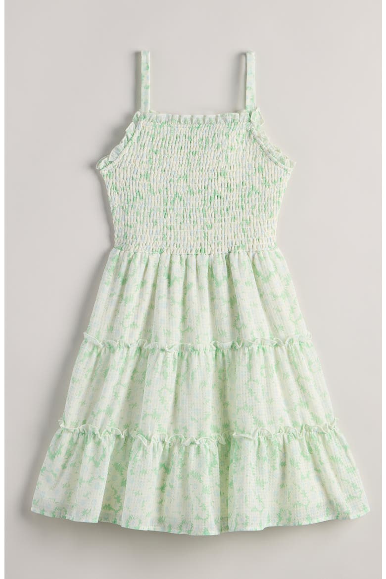 Kids' Floral Sundress, Main, color, GREEN SCREEN AUDREY DAISY