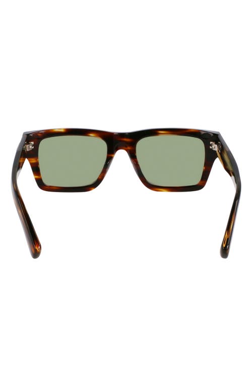 Ferragamo Prisma 53mm Modified Rectangular Sunglasses In Striped Brown