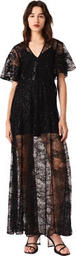 maje Lace maxi dress