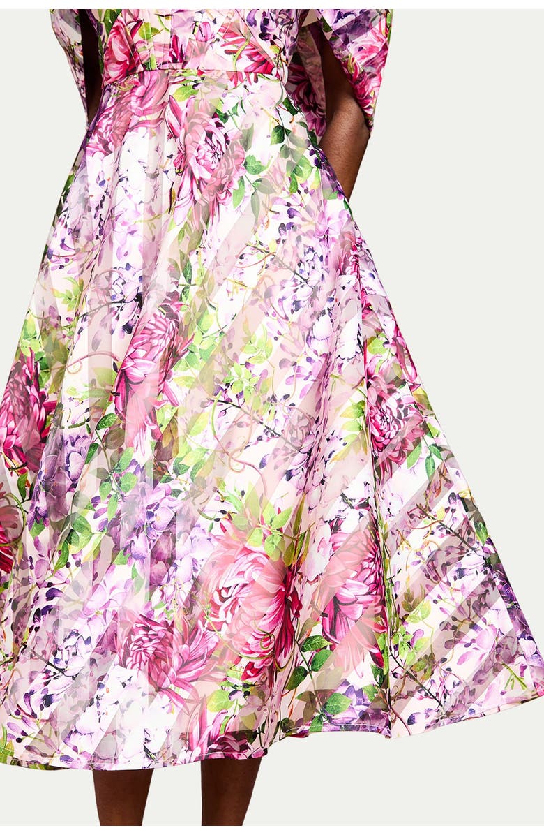 Coast Organza Bardot Midi Dress, Alternate, color, Pink