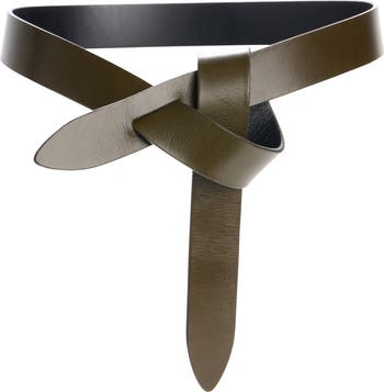 Isabel Marant Lecce Knotted Reversible Leather Belt | Nordstrom