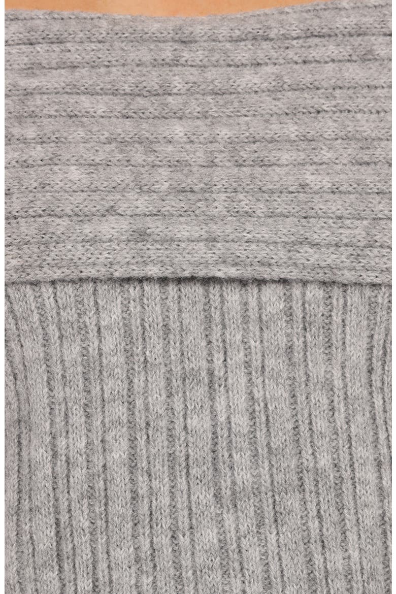 Kenny Off the Shoulder Rib Sweater, Alternate, color, LIGHT/PASTEL GREY