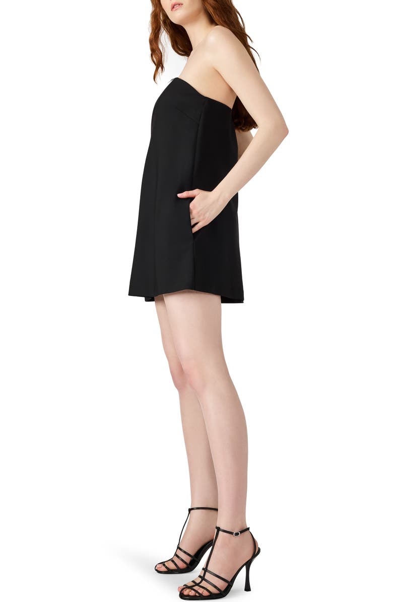Steve Madden Morgana Strapless Romper, Alternate, color, Black