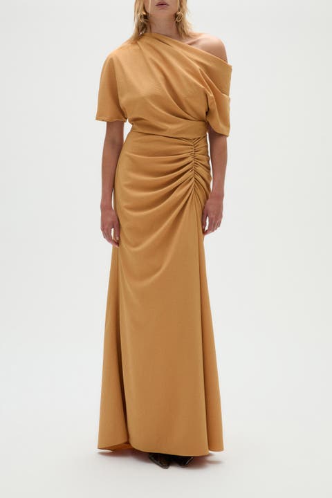 Pebble Crepe Slouch Dress
