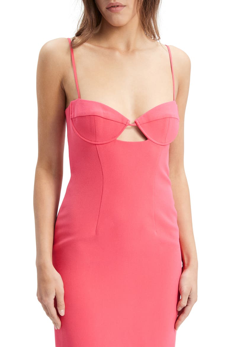 Vienna Cutout Midi Dress, Alternate, color, HOT PINK