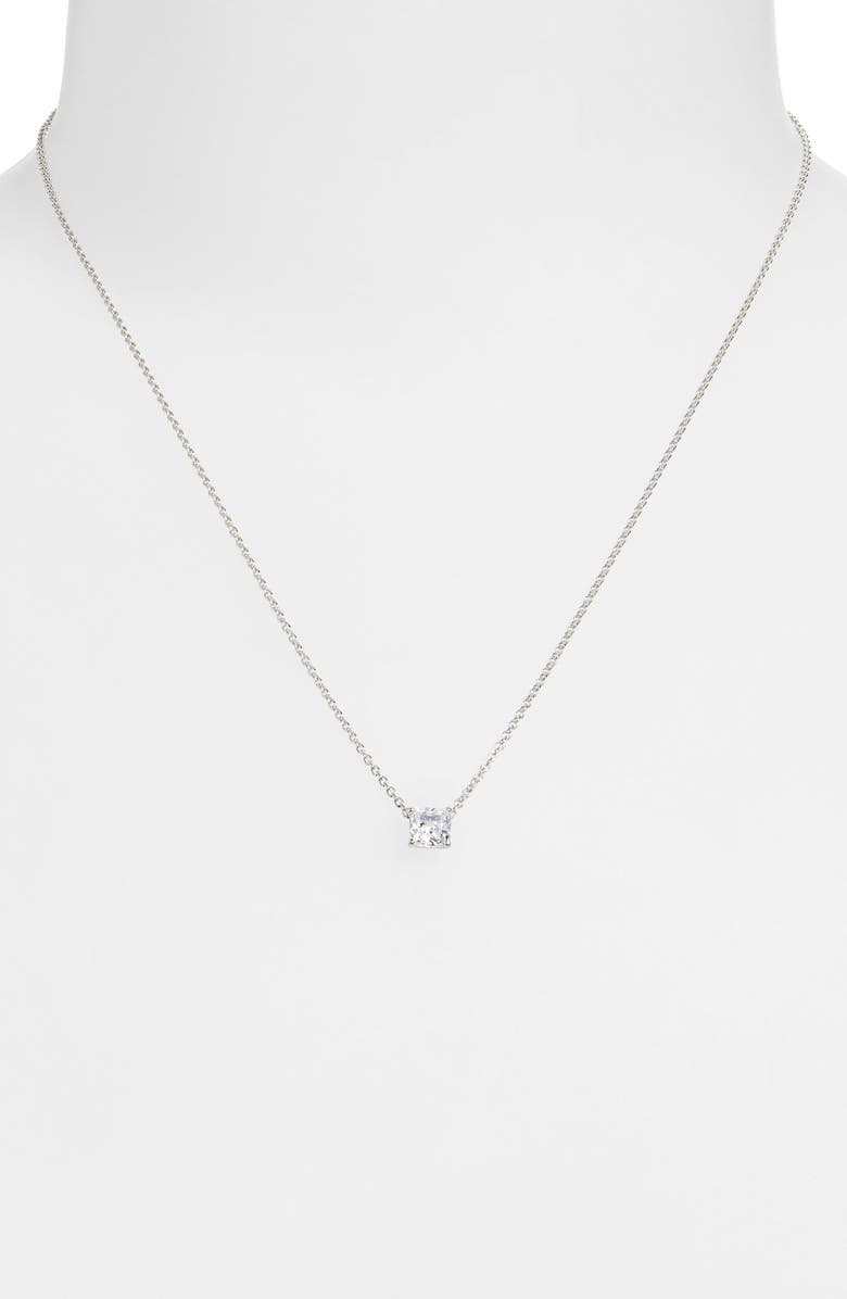 Nadri Modern Love Cubic Zirconia Pendant Necklace, Alternate, color, 