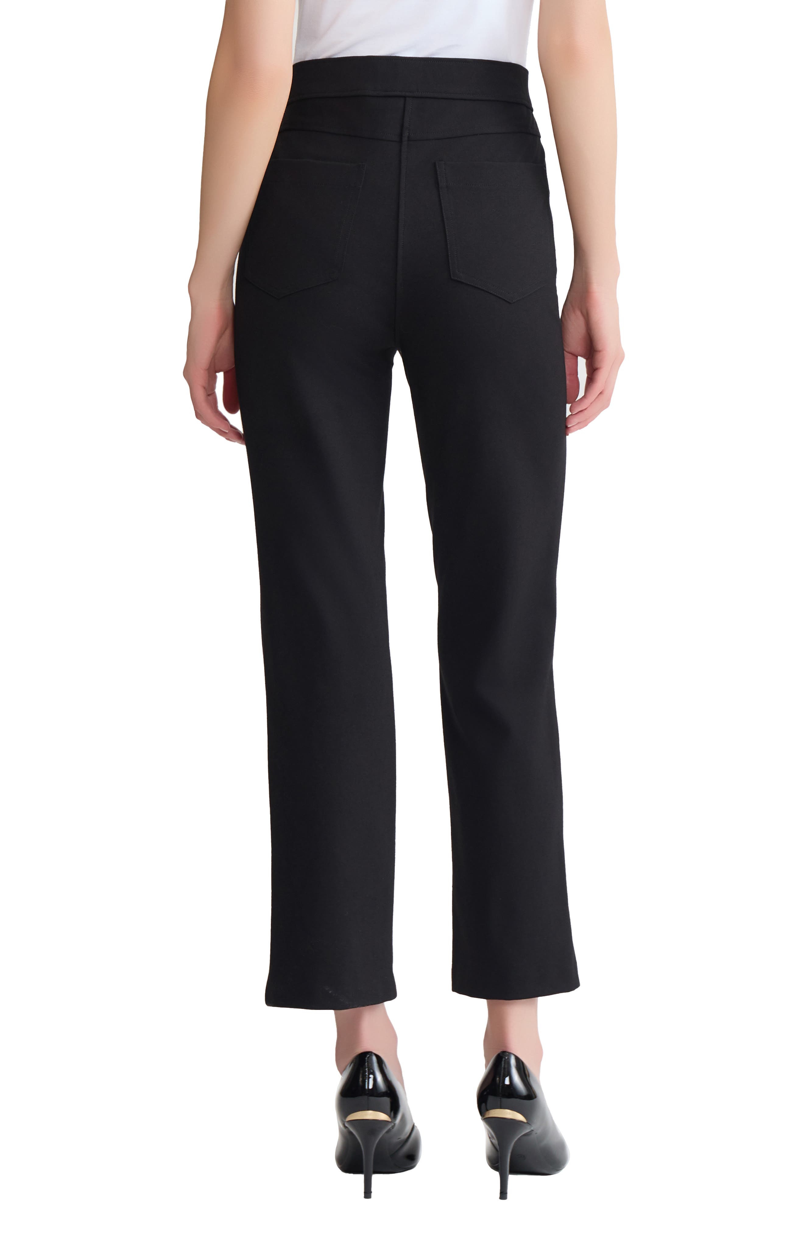 Pintuck Pull-On Straight Leg Ankle Pants - image 2