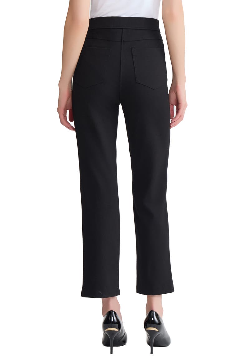 Pintuck Pull-On Straight Leg Ankle Pants, Alternate, color, JONES BLACK
