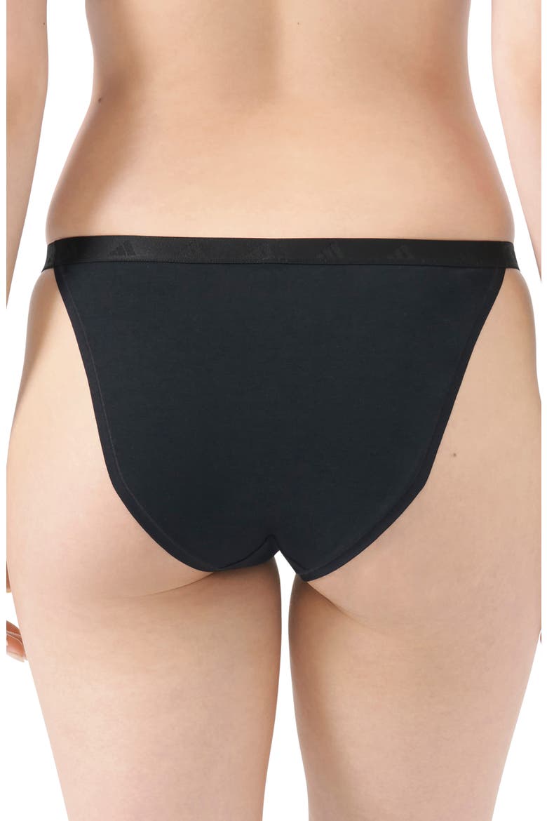 Set of 3 String Bikini Briefs, Alternate, color, BLACK