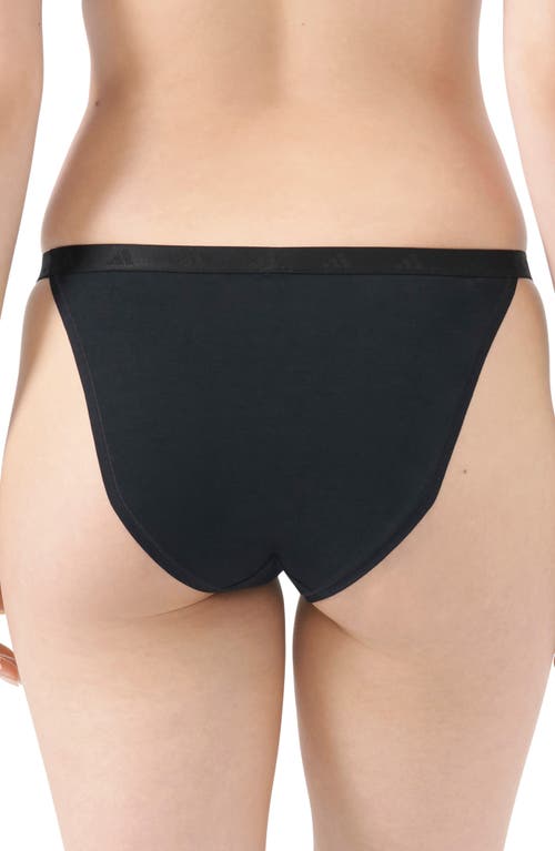 Adidas Originals Set Of 3 String Bikini Briefs In Black