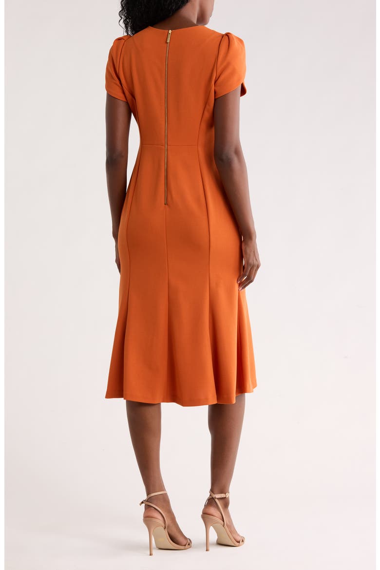tulip sleeve midi dress 3.1 Phillip Lim Tulip Sleeve V-Neck Dress in Petal