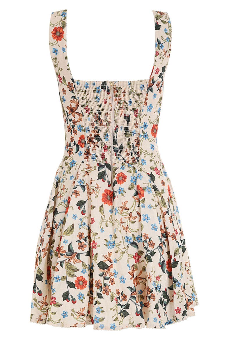 Kristen Floral Pleated Minidress, Alternate, color, MULTICOLOR