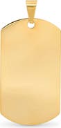 STEELTIME Men's 18k Gold Plate Dog Tag Pendant