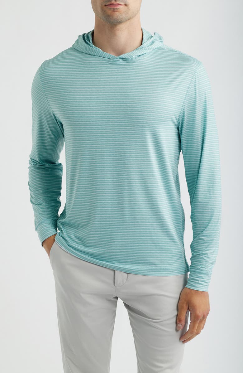 johnnie-O Talon Stripe UPF 50+ Hoodie, Main, color, 