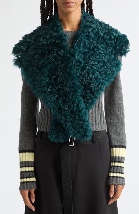 Genuine Shearling Neck Scarf