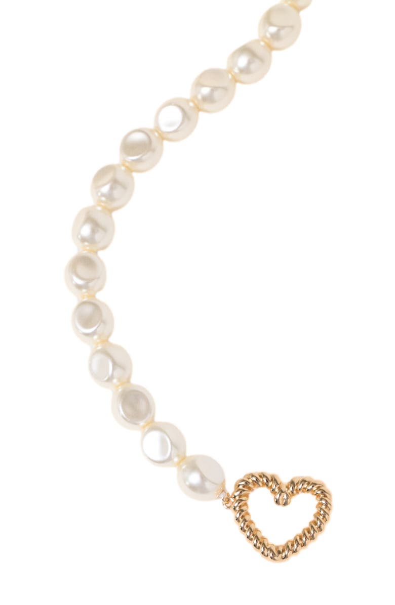 maje Pearl choker necklace, Alternate, color, Gold