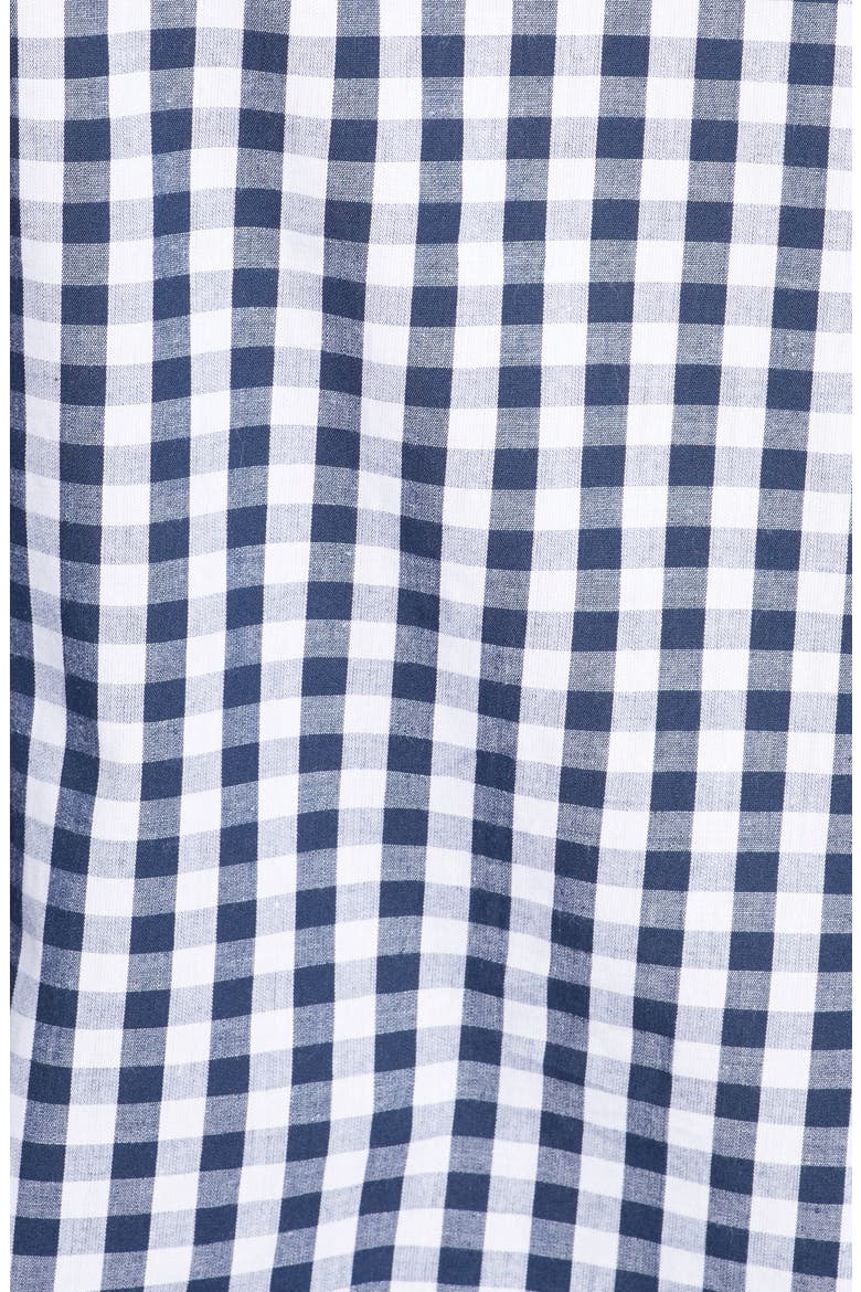 Gingham Cotton Pajamas, Alternate, color, NAVY GINGHAM