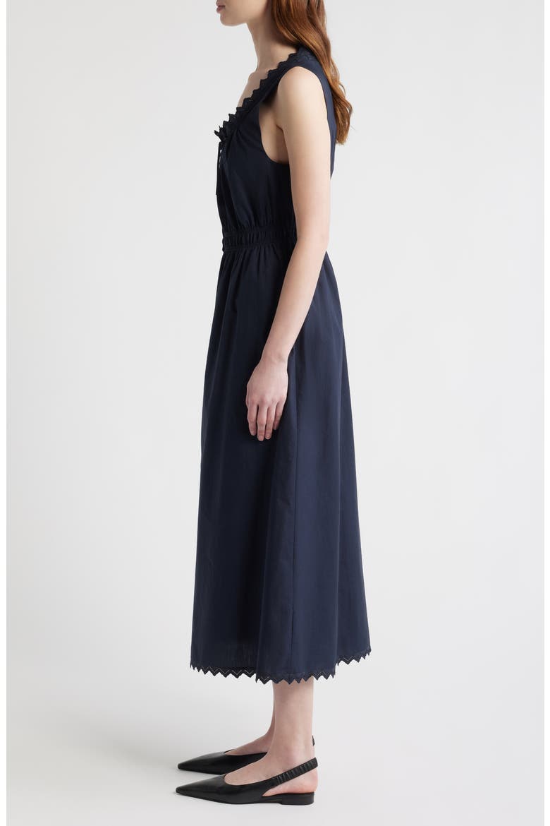 The Serene Cotton Poplin Dress, Alternate, color, NAVY
