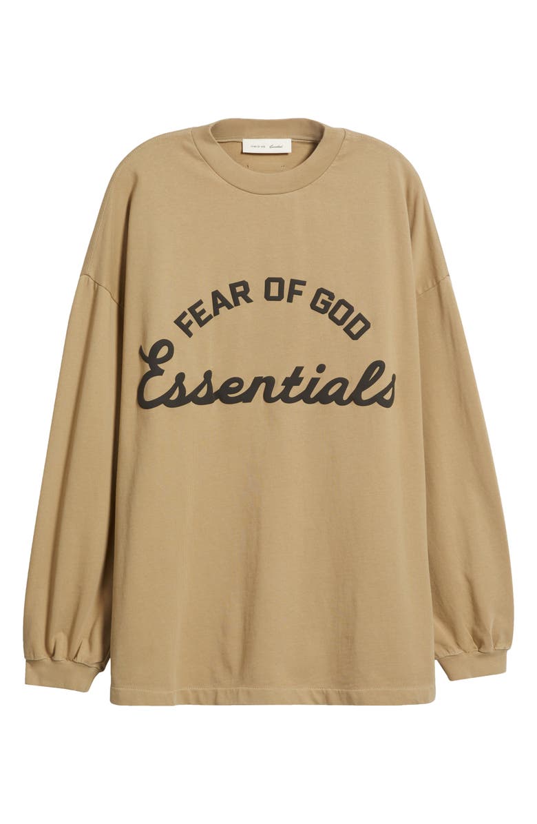 Fear of God Essentials Training '90s Long Sleeve Logo Graphic T-Shirt, Alternate, color, Faded Dune