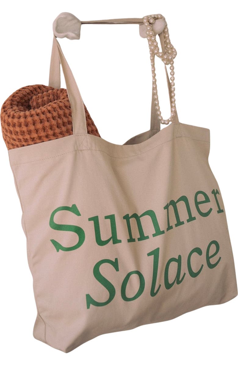 Summer Solace Tallow Summer Solace Organic Eco Tote Bag, Main, color, Oyster