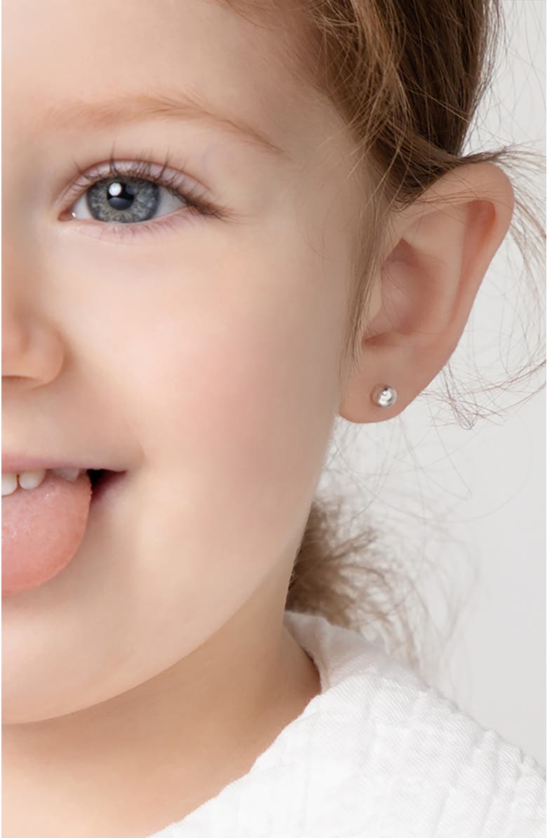 In Season Jewelry Classic Polished Ball Earrings, Alternate, color, Silver