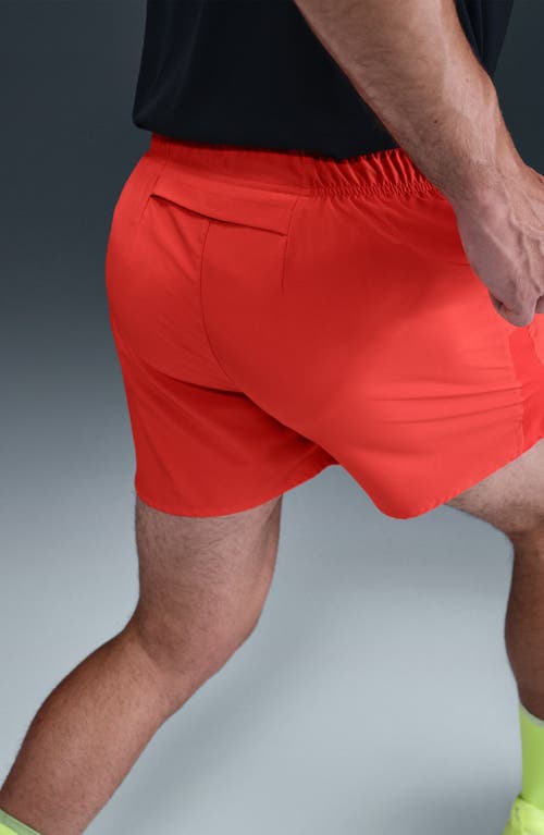Nike Dri-fit Challenger 5-inch Brief Lined Shorts In Red