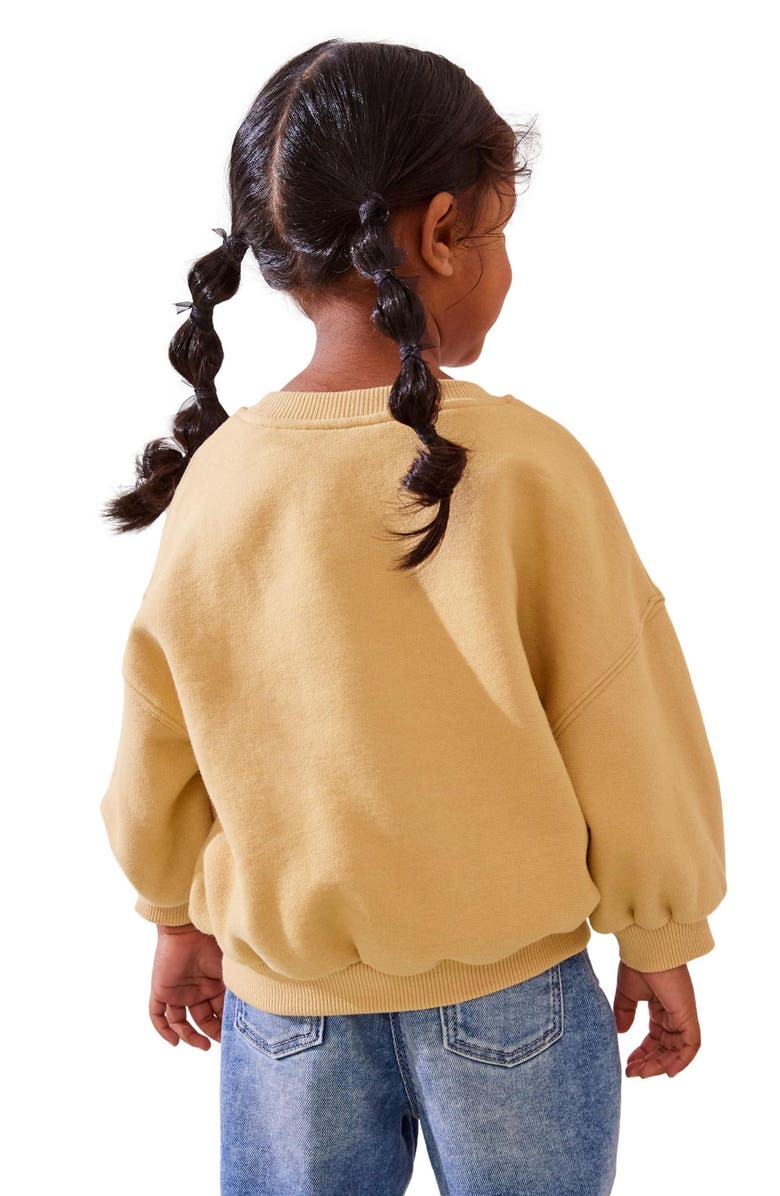 NEXT Kids' Dino Appliqué Fleece Sweatshirt, Alternate, color, 