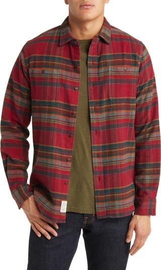 Schott NYC Two-Pocket Long Sleeve Flannel Button-Up Shirt | Nordstrom
