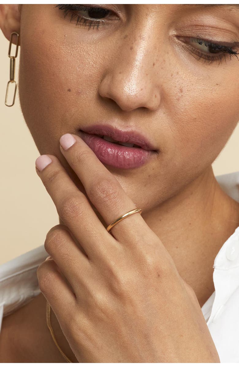 Oradina 14K Gold Stackable Everything Ring, Alternate, color, Gold