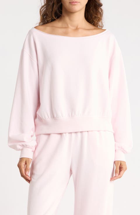 Loved Fleece Off the Shoulder Sweatshirt