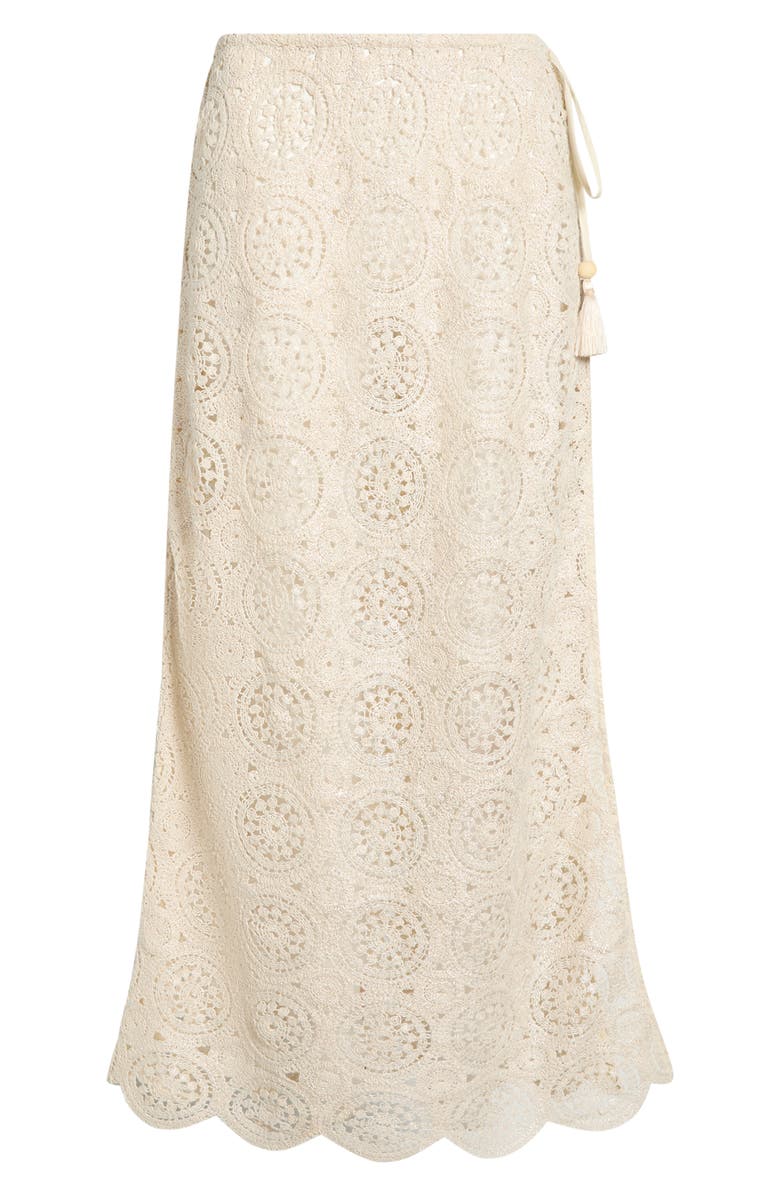 Ramy Brook Karina Cover-Up Skirt, Alternate, color, Neutral Foil Crochet