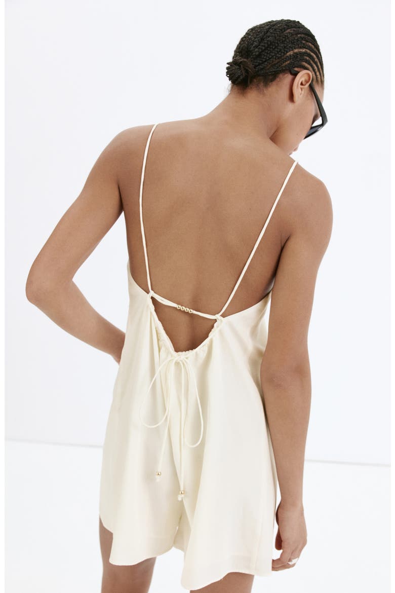 Open Back Straight Jumpsuit, Alternate, color, ECRU