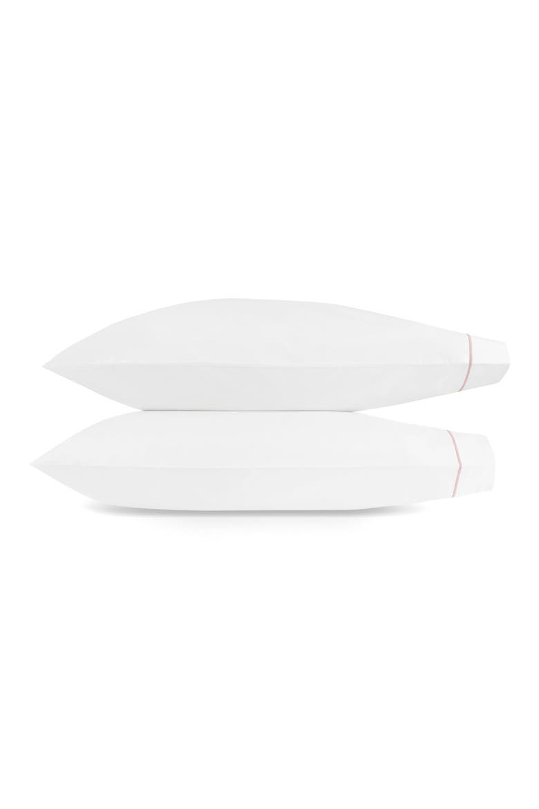 Bergamo Set of 2 500 Thread Count Cotton Percale Pillowcases, Main, color, BLUSH