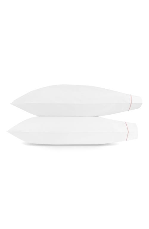 Matouk Bergamo Set Of 2 500 Thread Count Cotton Percale Pillowcases