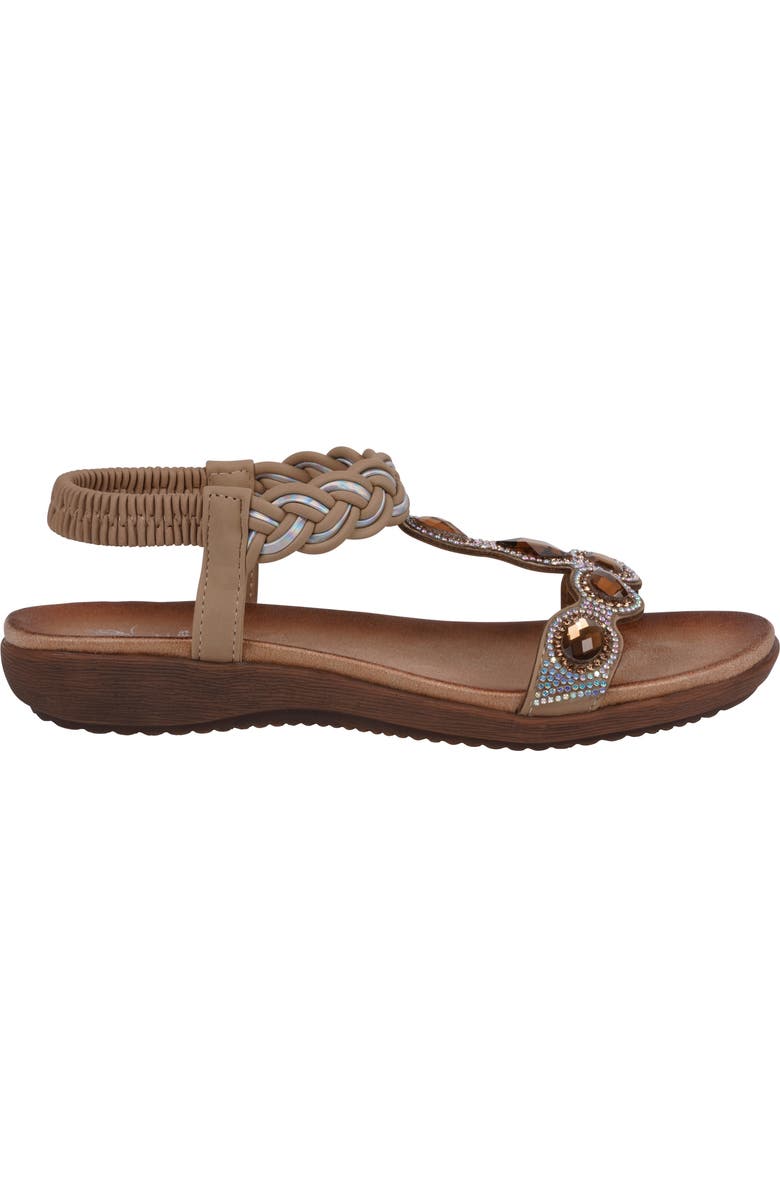 GC SHOES Victoria Embellished Ankle Sandal, Alternate, color, Tan