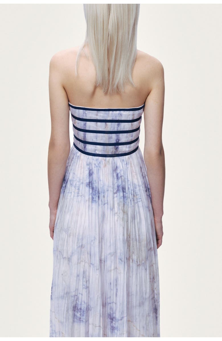 Nocturne Bow Detail Strapless Midi Dress, Alternate, color, Multi-Colored