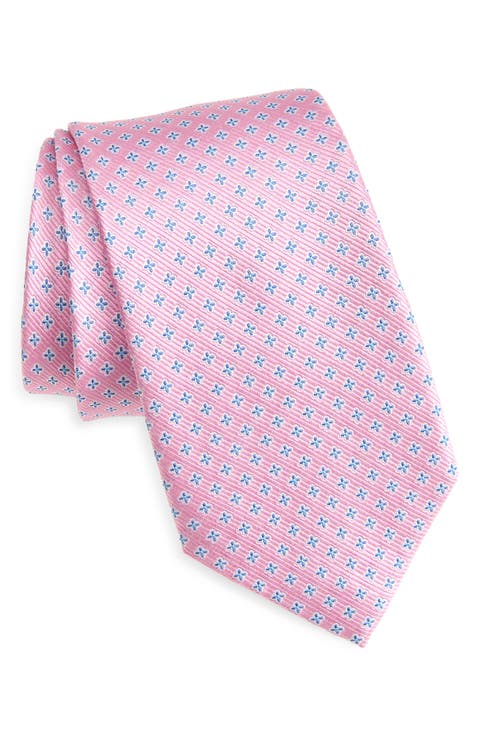 Quatrefoil Medallion Silk Tie