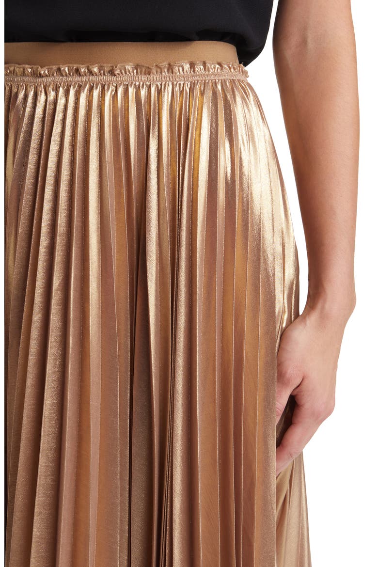 Nattiee Pleated Handkerchief Hem Skirt, Alternate, color, TAN