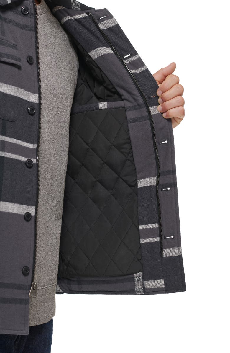 Levi's Quilt Lined Cotton Shacket, Alternate, color, Grey/ Indigo