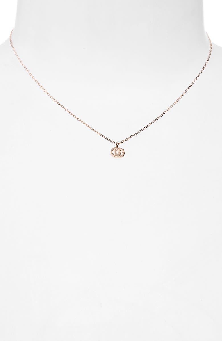 Gucci GG Running Pendant Necklace, Alternate, color, 