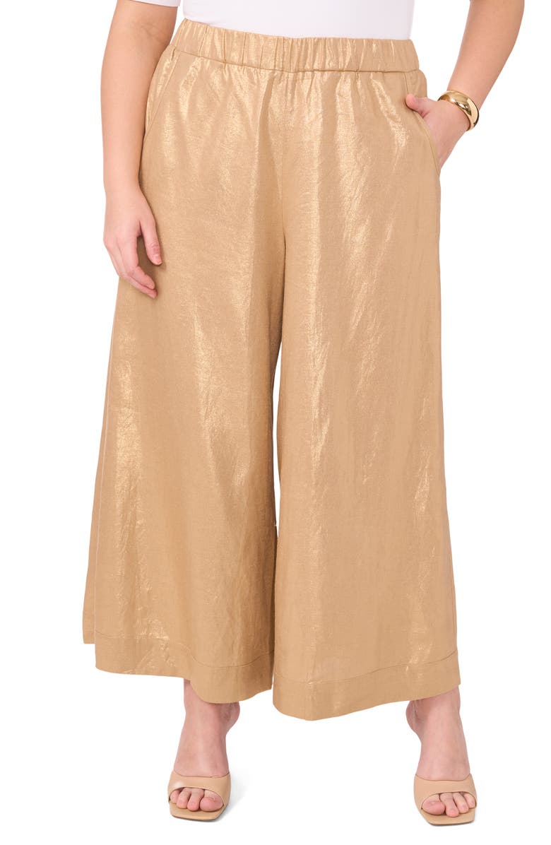 Vince Camuto Metallic Wide Leg Pants, Main, color,