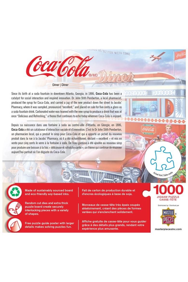 Coca-Cola Diner 1000 Piece Jigsaw Puzzle, Alternate, color, Multicolor