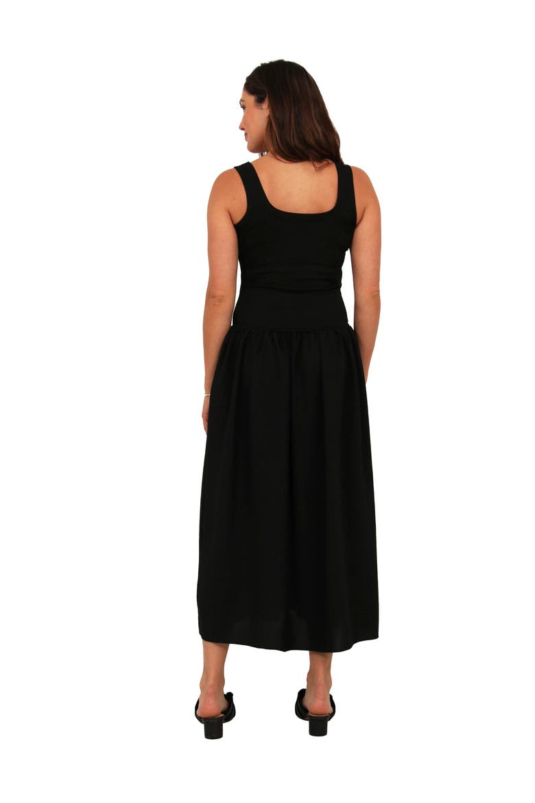 Womens Essential Sleeveless Scoop Neck A-Line Pocket Maxi Dress, Alternate, color, Black