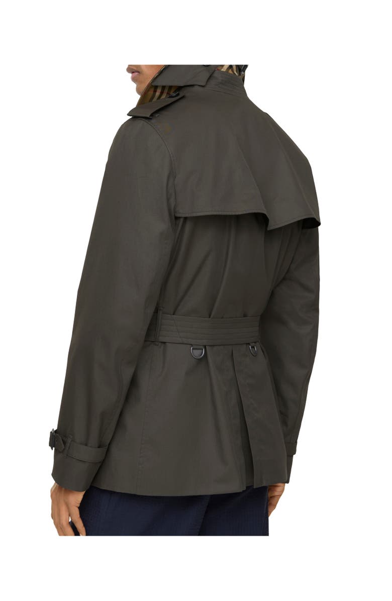 Burberry Extra-short Tropical Gabardine Kensington Trench Coat, Alternate, color, Graphite Grey