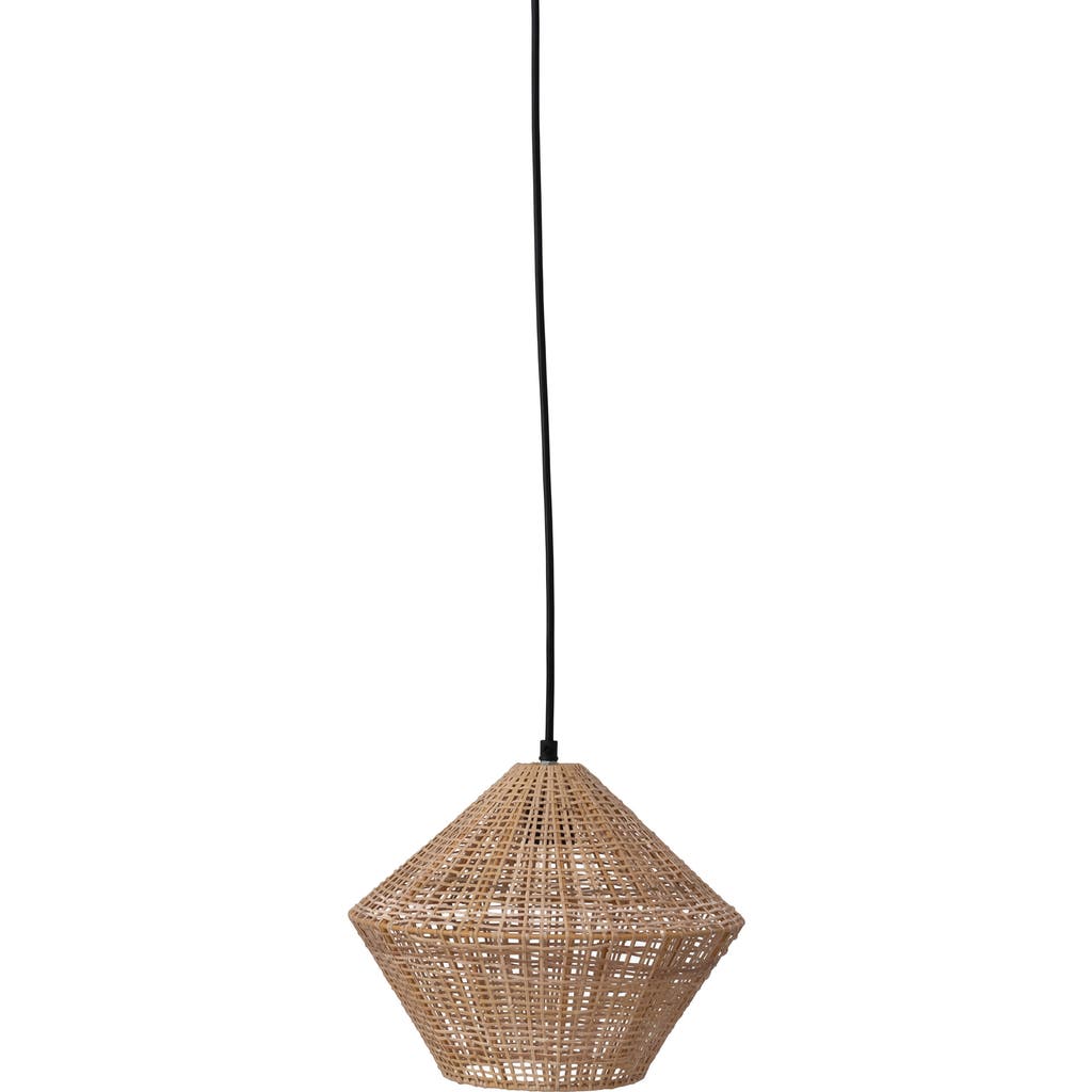 Storied Home Handwoven Rattan Ceiling Light In Brown