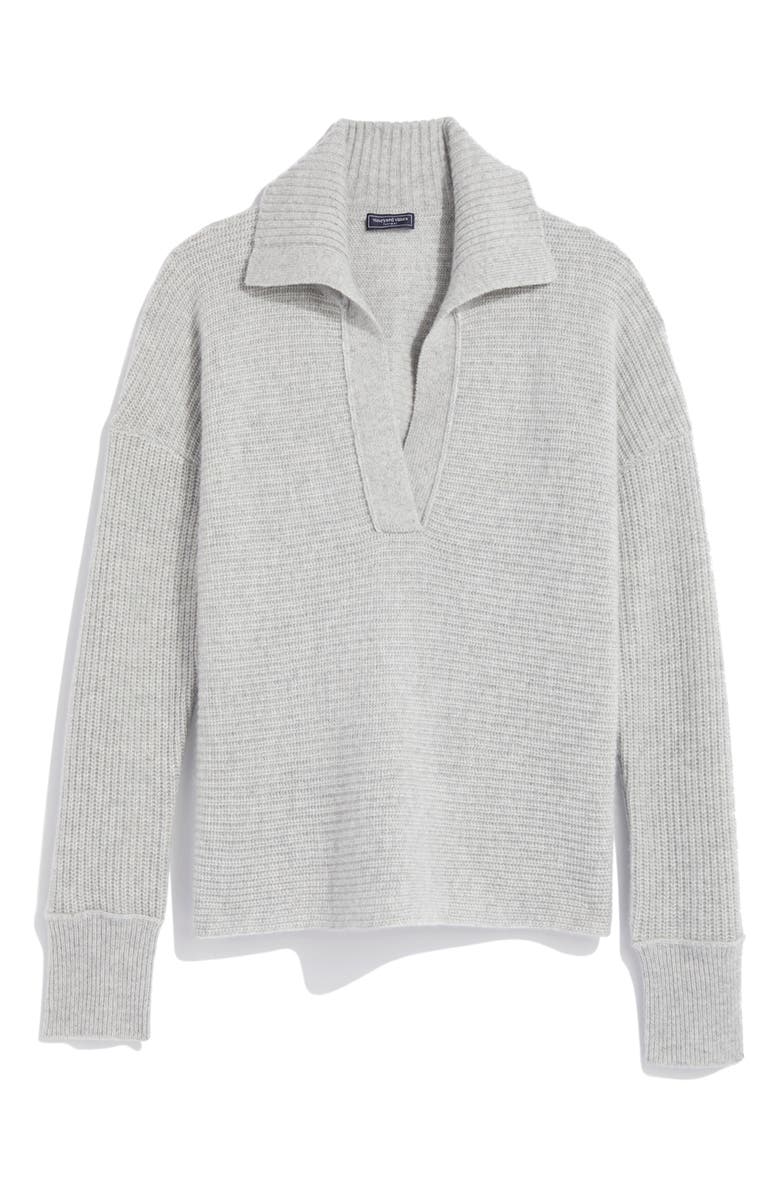 vineyard vines Cashmere Rib Polo Sweater, Alternate, color,