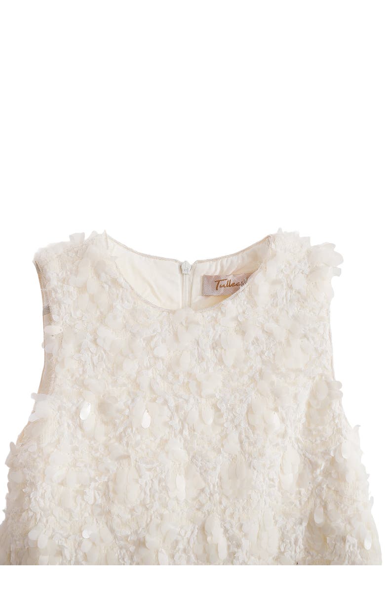 Tulleen Whispered Petal Mini Dress, Alternate, color, Cream